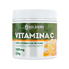 Vitamina C em Pó Ácido Ascórbico 250g #100%# Pura Importada Soldiers Nutrition Multivitamínico Completo Saúde Imunidade