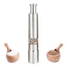 Mini Moedor Manual Com Visor Em Aço Inox Gourmet Sal Ou Pime