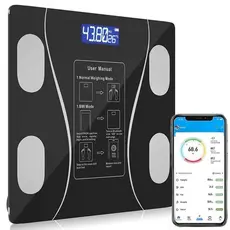 Balança Digital Medidora Corporal Bioimpedância até 180kg/Balança Bioimpedancia Digital Bluetooth Corporal até 180kg Resultado Pelo Celular