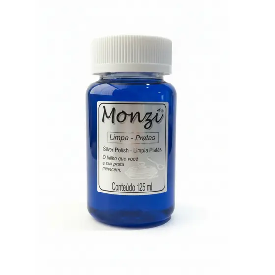 Limpa Pratas Monzi 125 ml Original Limpa Corrente Prata Pulseira Brilho