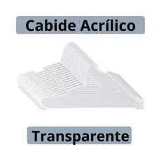 Kit 10, 20, 30, 40 e 50 Cabide Acrílico Cristal Cabides Para Roupas Transparente Adulto Reforçado Organizador