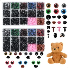 Kit 1120 Peças Olhos E Focinhos P/ Amigurumi C/ Travas + Case