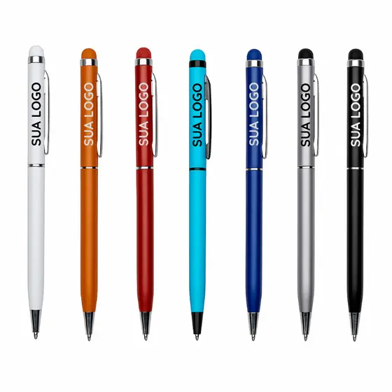 Kit Canetas de Metal Executiva Personalizada com Logo Gravação a Laser 10 unidades