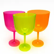 Taça Gin Neon 550ml  plástico– Brilha na Luz Negra, Festa, Balada, Lembrancinha