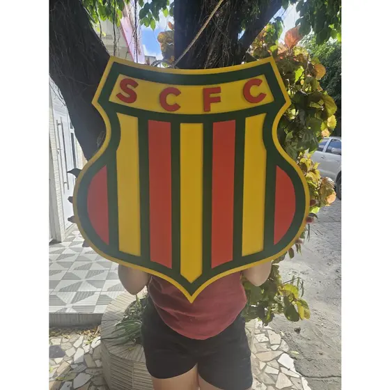 Escudo Sampaio Corrêa No Tamanho Grande em Alto Relevo 55CM. Brasão Sampaio Corrêa FC.