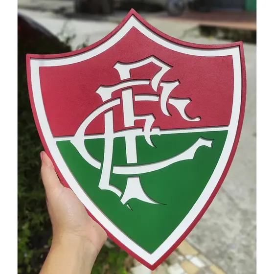 Escudo Fluminense No Tamanho Grande 50CM em Alto Relevo. Brasão Fluminense FC.