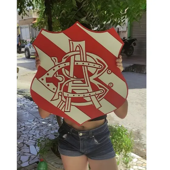 Quadro Escudo Do Bangu RJ FC Em Alto Relevo