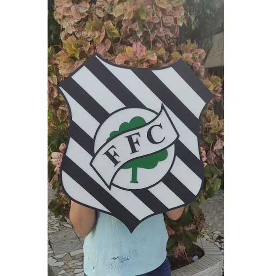Quadro Escudo Figueirense No Tamanho Grande 57CM em Alto Relevo.