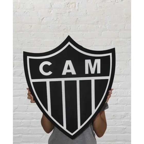 Escudo do Atlético Mineiro em Alto Relevo Médio e Grande
