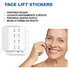 Adesivo Lifting Facial Fita Invisível Antirrugas Antienvelhecimento Estica a Pele Disfarça as Rugas