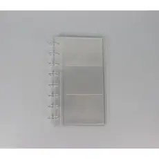 Álbum Modelo Caderno Disco de 3 bolsinhos plásticos