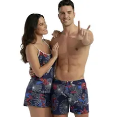 Kit Pijama Casal Feminino Samba Canção Namorados Personagens