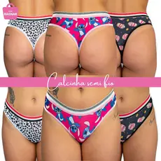 Calcinha Feminina Tanga Fio Estampada