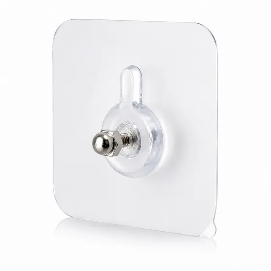 Kit Com 10, 20 ou 30 Ganchos de Parede Parafuso Adesivo Transparente Multifuncional