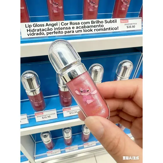 Lip Gloss Exclusivo do Stitch | 6 Cores com Glitter Subtil