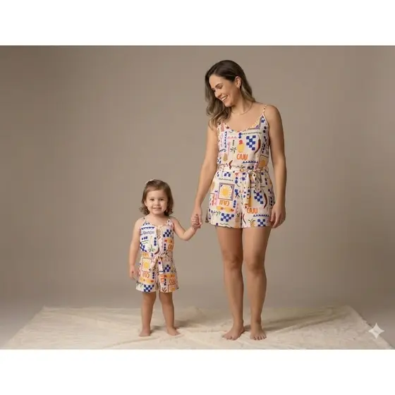 Kit Macaquinho Mae E Filha