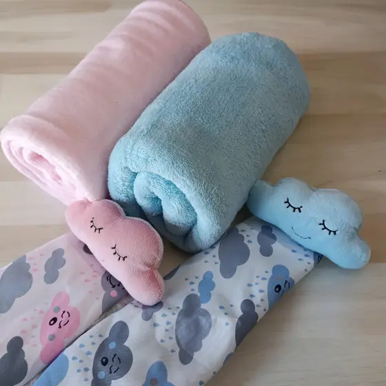 KIT NANINHA PARA BEBÊ + MANTA SOFT COBERTOR 1,00 X 70 CM