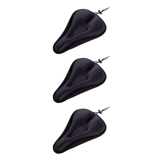 3x Capas Banco Gel Bicicleta Selim Confortável Anatômico Bmx Spinning Bike Ajustável