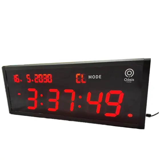 Cronômetro Relógio Parede Digital Led 48/18 Timer Academia