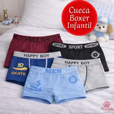 Kit 6 ou 3 Cuecas Boxer Infantil Menino Algodão Cores Sortidas