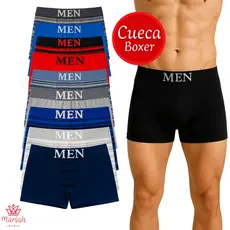 Kit 10/5 ou 3 Cuecas Adulto Boxer Box Microfibra Premium Cores Aleatórias