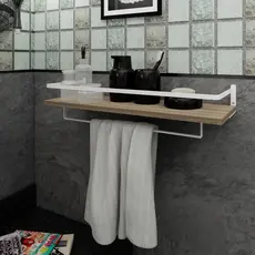 toalheiro prateleira lavabo toalha banho rosto design branco