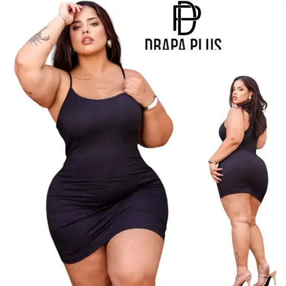 DRAPA PLUS - VESTIDO DE ALCINHA TUBINHO PLUS SIZE