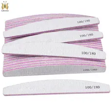 KIT Lixas para Unhas Modelo Bumerangue 100/180 Porcelana Acrigel Gel Boomerang