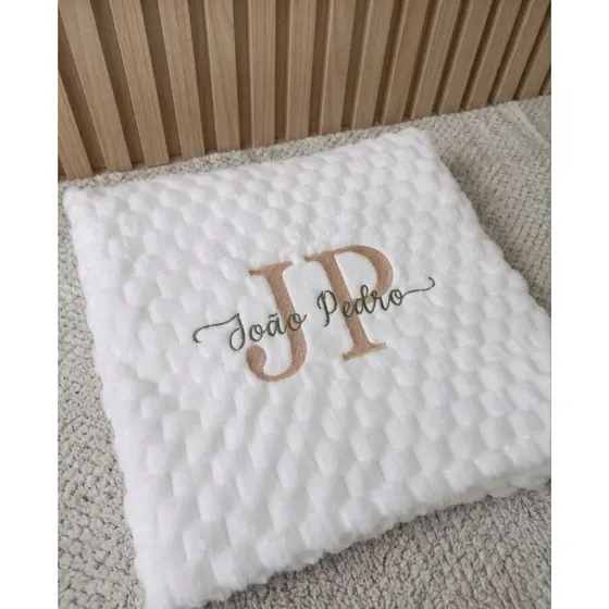 Manta Luxo Premium Bebe Personalizada