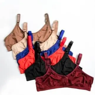 Kit 5 Sutiã Sem Bojo De Sustentação Reforçado