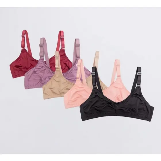 Kit 4 Sutiã Sem Bojo De Sustentação Reforçado Alça Larga
