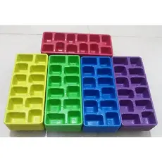 Kit 10 Formas de Gelo Coloridas Plástico para Geladeira Freezer Sucos Bebida Forminha Cores Sortidas