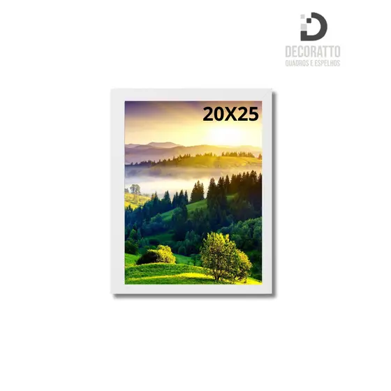Moldura 20x25 A5~A4 Preto ou Branco Com Fundo em Eucatex Para Quadros e Decoração