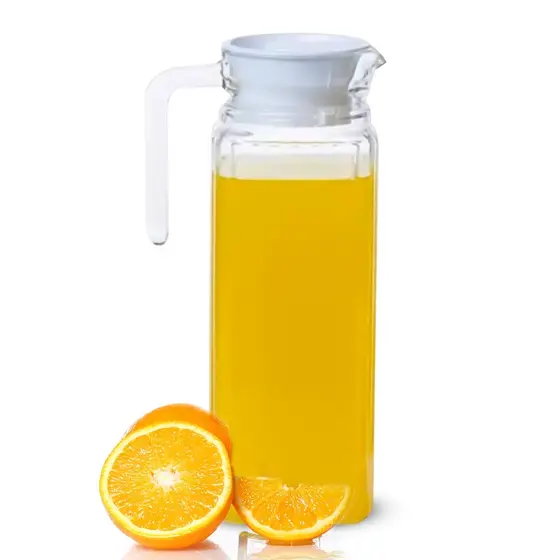 Jarra de Vidro 1 Litro Transparente Resistente Servir Sucos e Bebidas