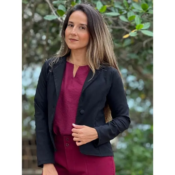 Blazer de Linho Estilo Casual Office Tendência Casual Outono Inverno