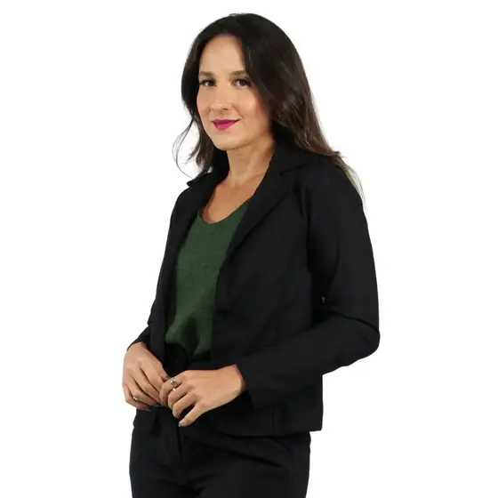 Casaqueto Feminino de Linho Manga Longa Estilo Office Escritório Confortável Estiloso Grande Qualidade