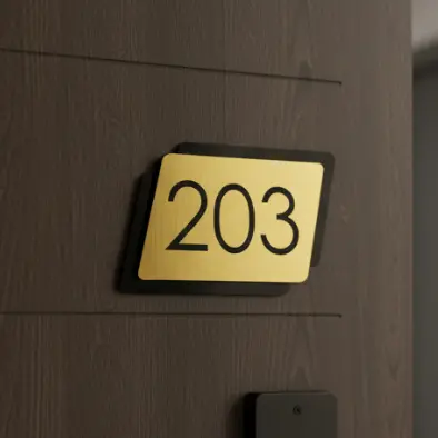 Placa Número Para Apartamento Em Acrílico Residencial Sala Escritório