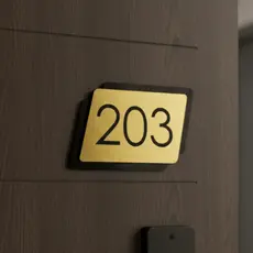 Placa Número Para Apartamento Em Acrílico Residencial Sala Escritório