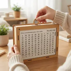 Cofre Desafio Em MDF Para Guardar Dinheiro Modelo Japonês Decorativo