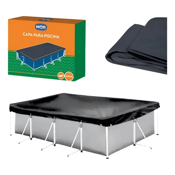 Capa Piscina 2500 3700 5000 6200 7600 Litros Retangular Premium Mor