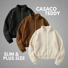 Casaco Teddy Feminino Blusa de Frio Feminina Casaco Feminino Inverno Roupa Inverno Elegante Casaco Termico Feminino Frio