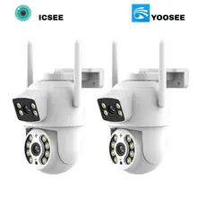 Câmera De Segurança Lente Dupla IP66 Wi-Fi 360° Sensor Movimento Visão Noturna ICSEE/YOOSEE