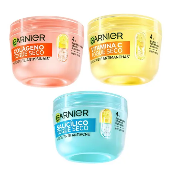 Hidratante Facial Toque Seco Garnier Antimanchas Antiacne Antissinais 85 G