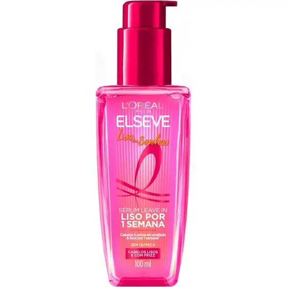 Óleo Elseve Sérum Liso Dos Sonhos AHA + Queratina Vegetal 100ml