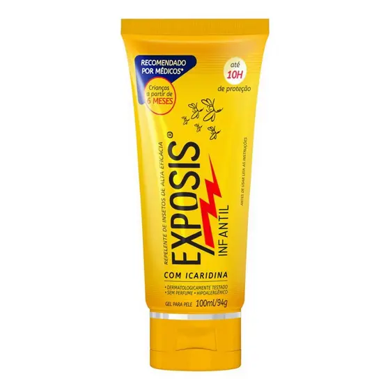 Repelente Gel Exposis Infantil sem Perfume 100ml c/ icaridina
