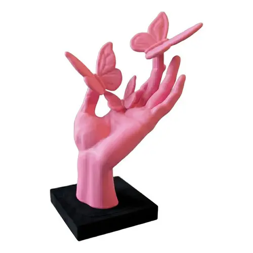 Escultura Mão Borboletas 3D Personalizável - Decoração Moderna e Charmosa