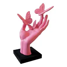 Escultura Mão Borboletas 3D Personalizável - Decoração Moderna e Charmosa