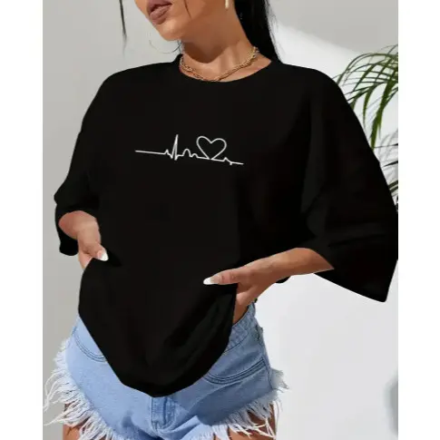 Camisa Camiseta Feminina Algodão UNISSE Lançamento Casual Batimento