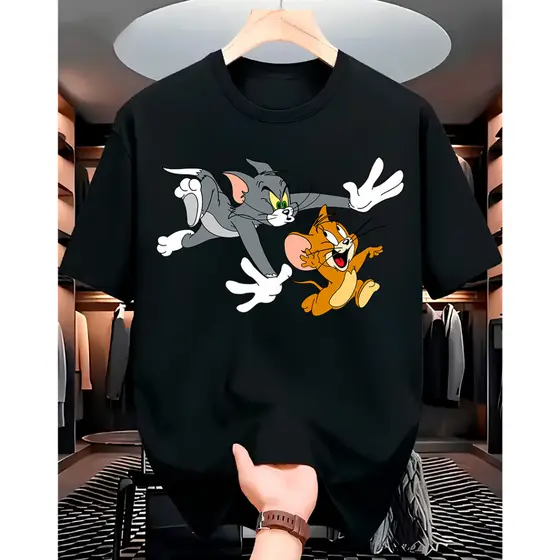 Camiseta Casual Tom e Jerry Desenho Camisa 100% Algodão Premium Envio Imediato