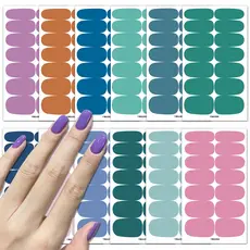 Adesivo de esmalte de purpurina cor pura Coreia Adesivo de esmalte gradiente brilhante YMA055-108